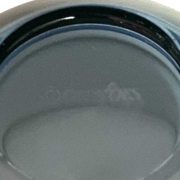 Signed Orrefors Sweden Art Glass Bowl – Smoke Blue Crystal, 3.5" x 3", Scandinav - Picture 4 of 4